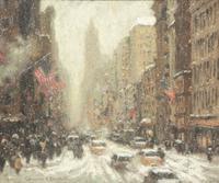 Winter in the City, Lower Broadway, New York