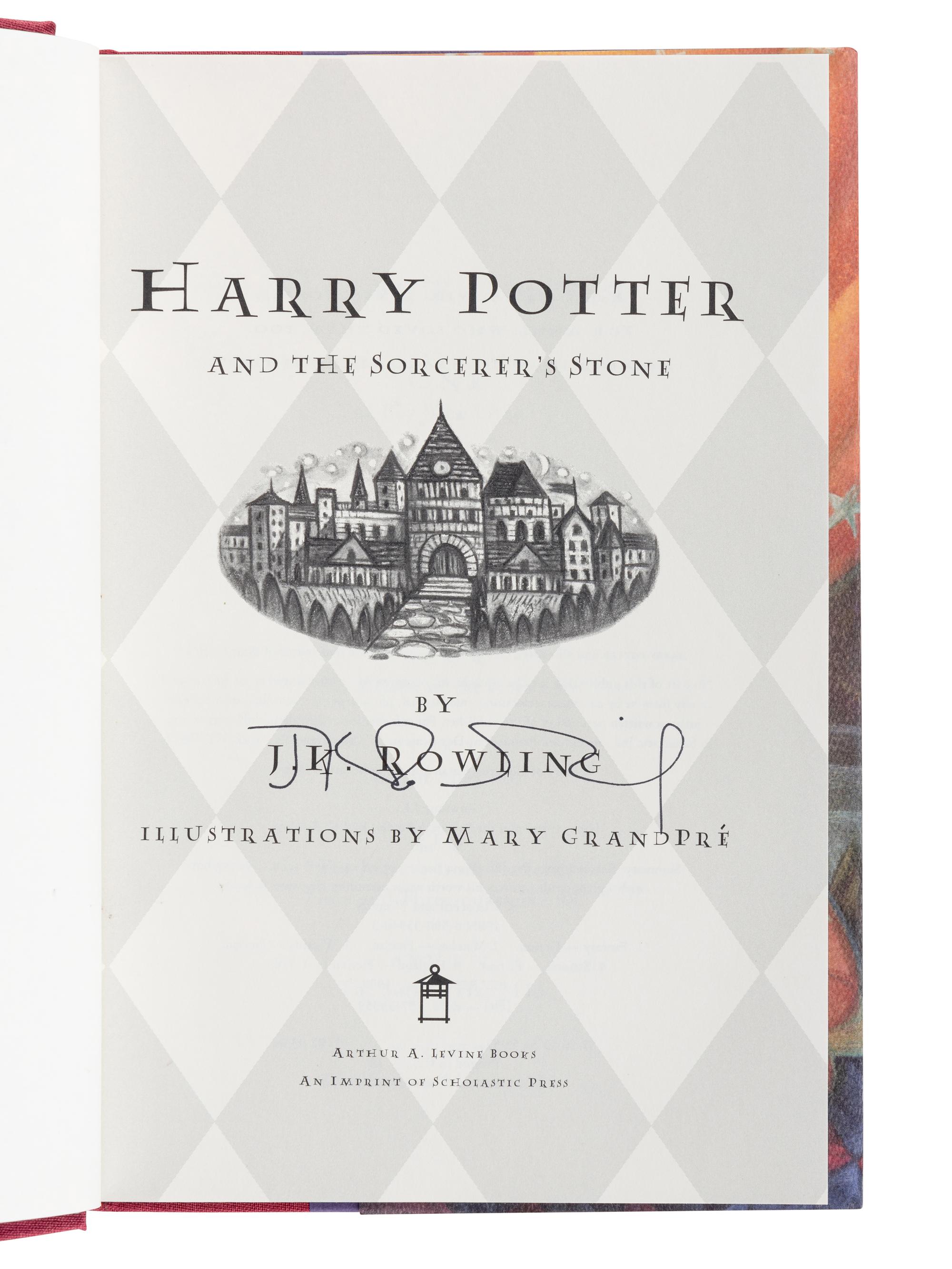 ROWLING, J.K. (b. 1965). Harry Potter and the Sorcerer’s Stone. [New York]: Arthur A. Levine Books, 1998.