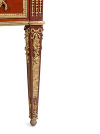A Louis XVI Style Gilt Bronze Mounted Mahogany Bureau Plat After the Model by Guillaume Benneman