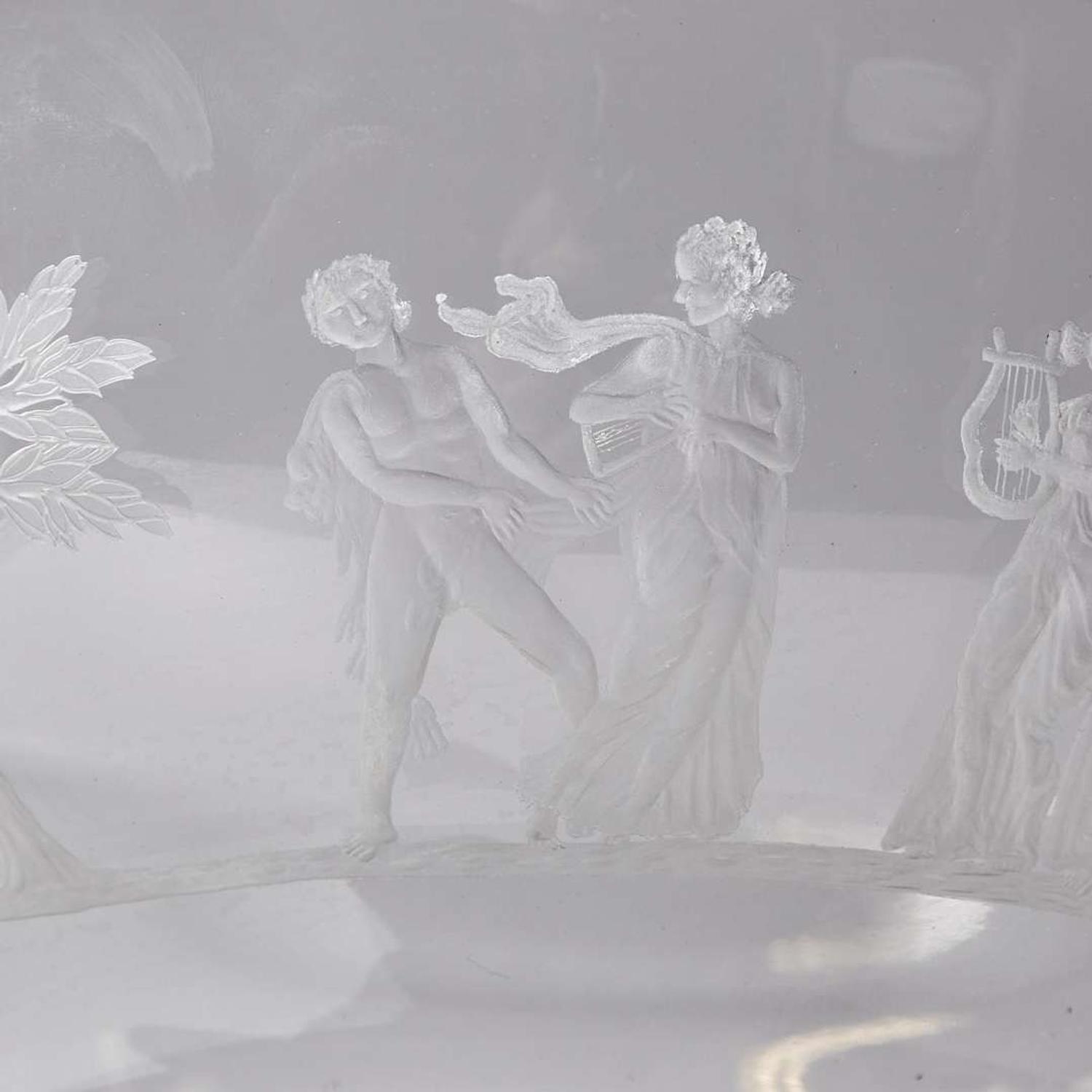 Wedgwood and Waterford "Bacchanalian Stand and Crystal Bowl" UK, early 21st century