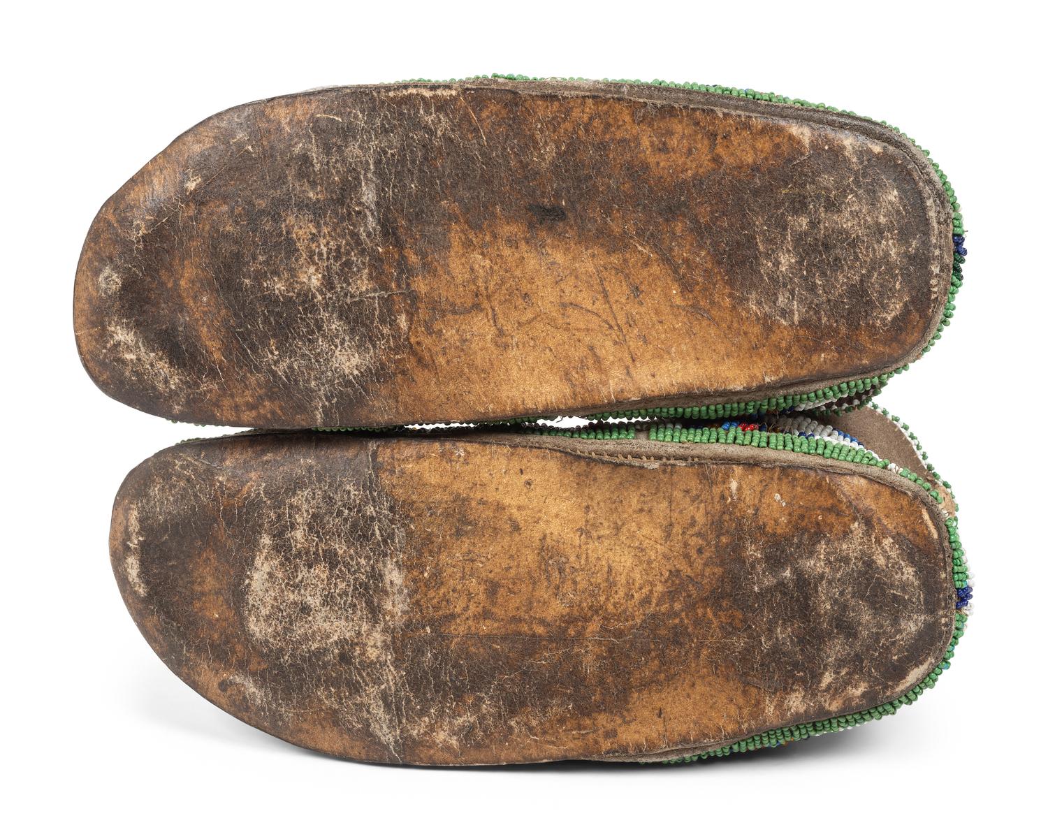 Cheyenne Beaded Hide Moccasins
