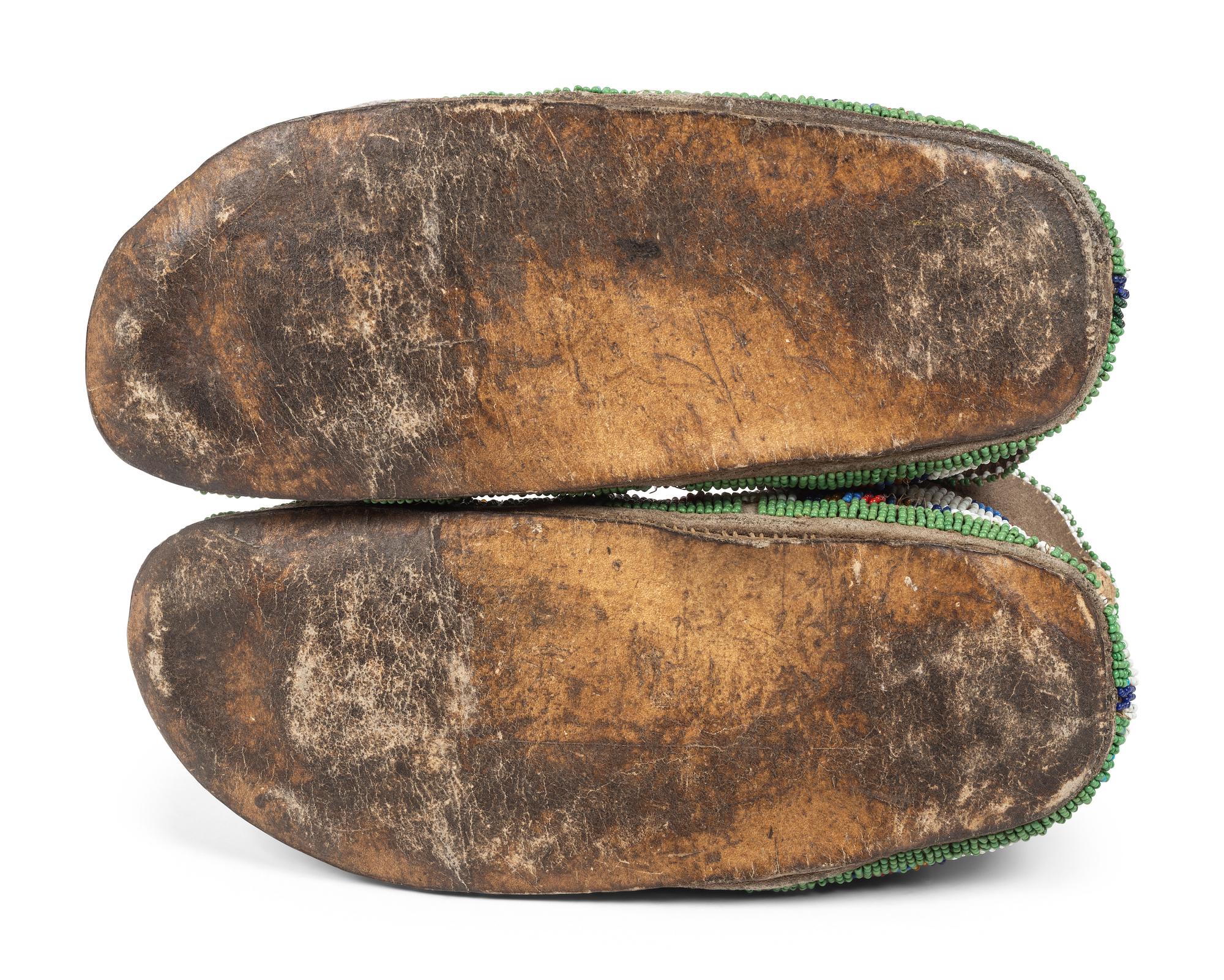 Cheyenne Beaded Hide Moccasins