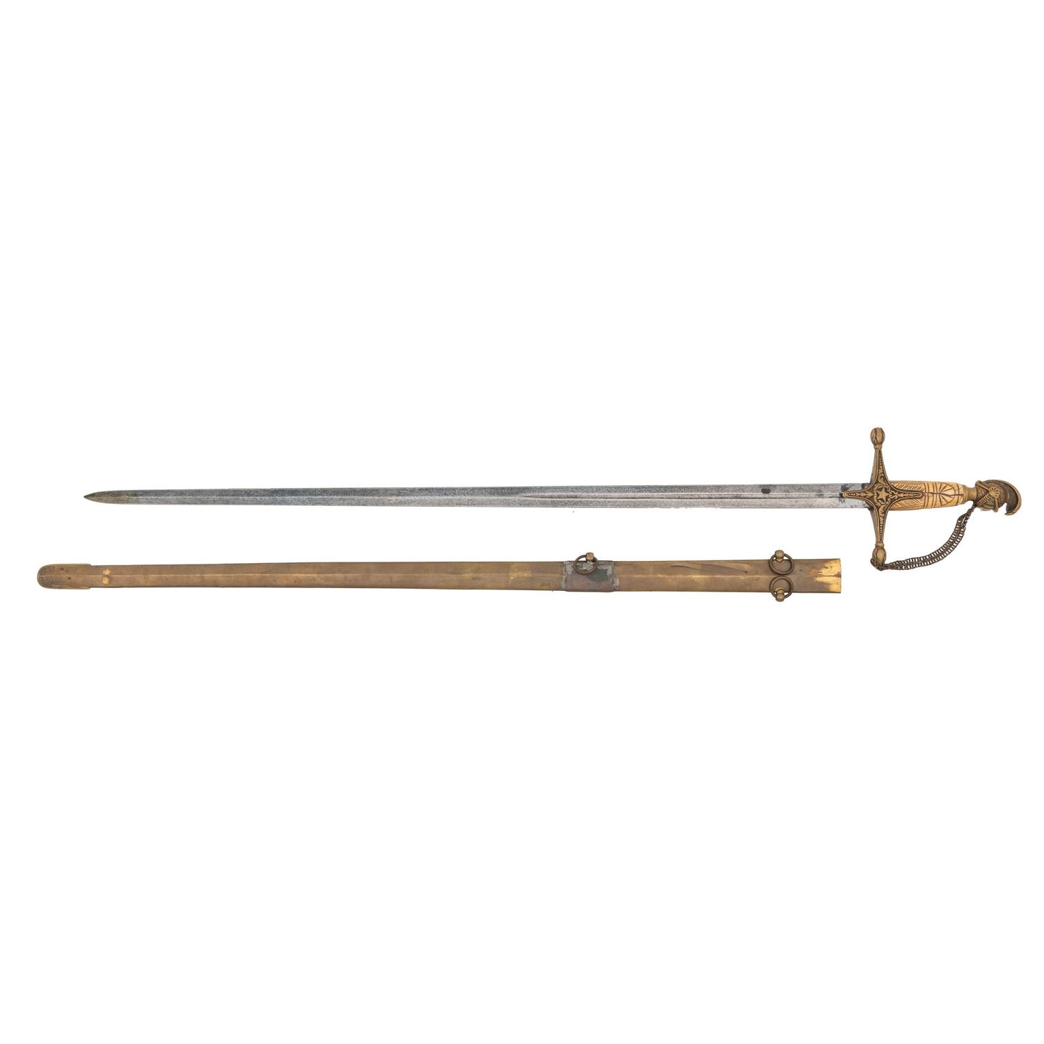 Ames Knight's Head Militia Officer's Sword