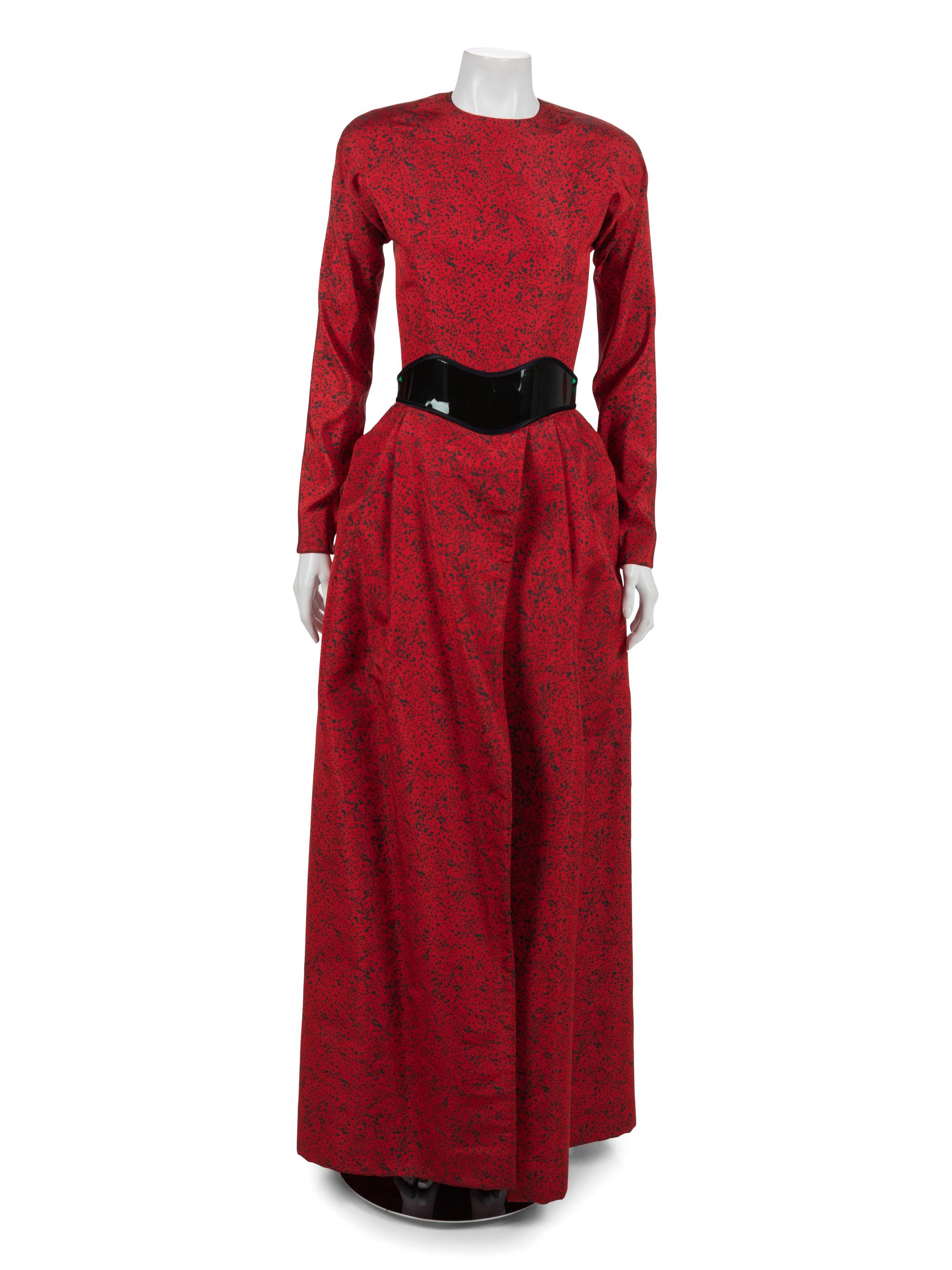 Geoffrey Beene Red Jumpsuit Ensemble, Spring 1987