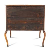An Italian Walnut and Marquetry Slant-Front Bureau