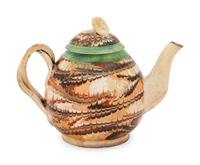 A Staffordshire Creamware Ladies Teapot