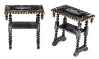 A Pair of William and Mary Style Side Tables — K. Ketcham, 1977