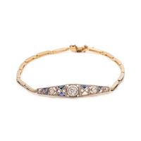 DIAMOND AND SYNTHETIC SAPPHIRE BRACELET
