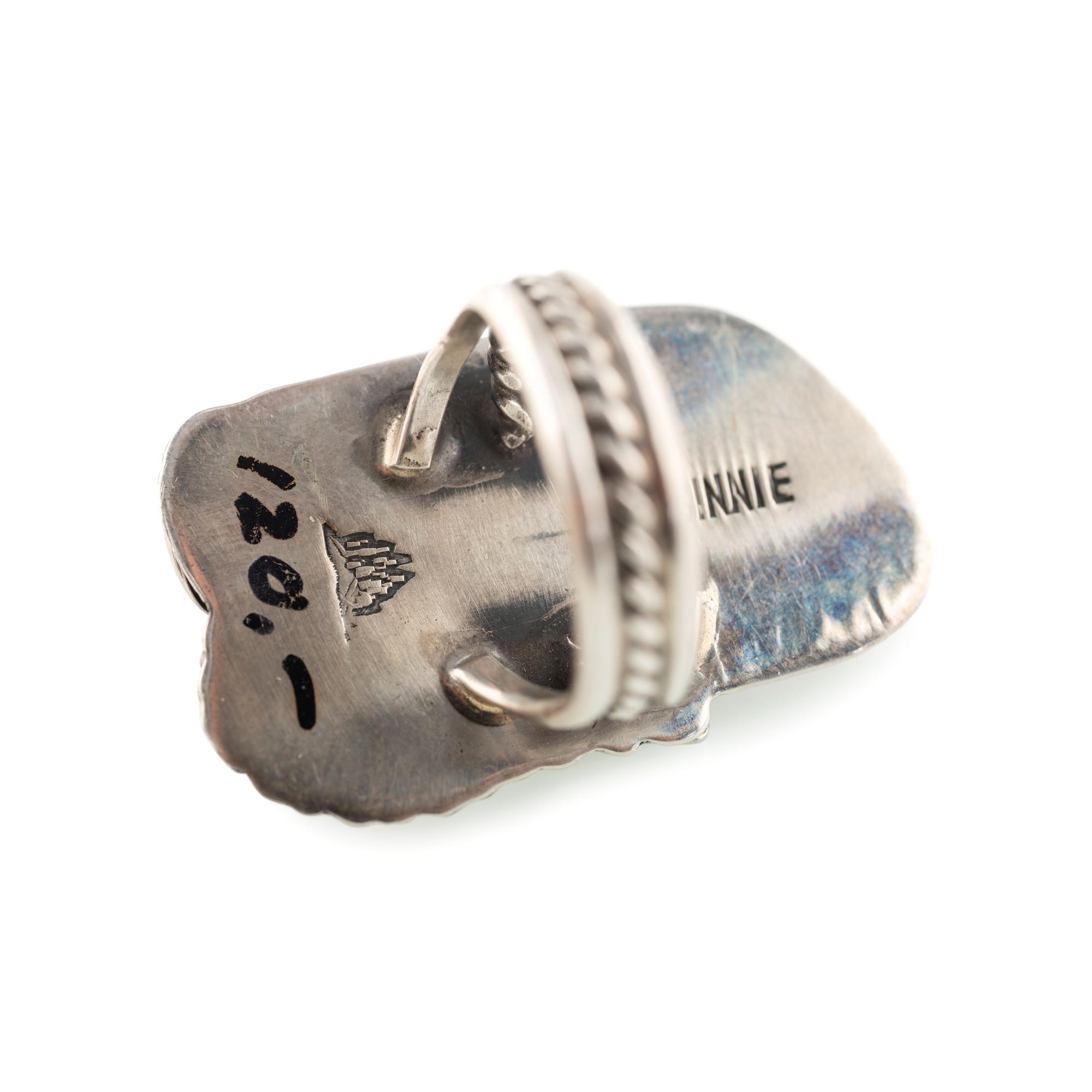 Silver Rings, with Shell, Coral, and Turquoise Inlay