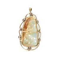 JADE AND DIAMOND PENDANT/BROOCH
