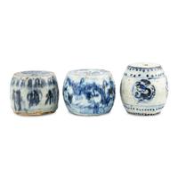 A Group of Chinese Porcelain Blue-and-White Tablewares