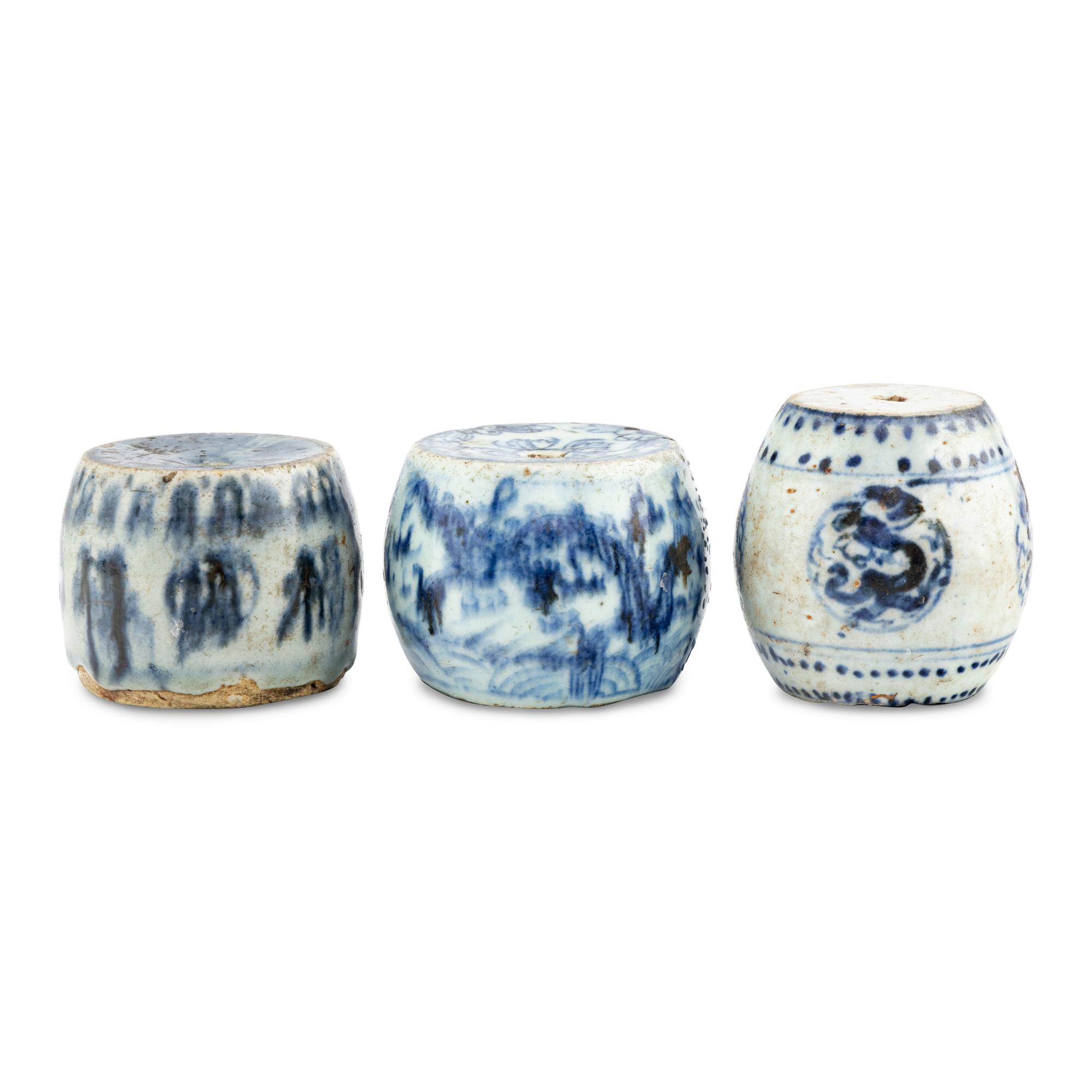 A Group of Chinese Porcelain Blue-and-White Tablewares