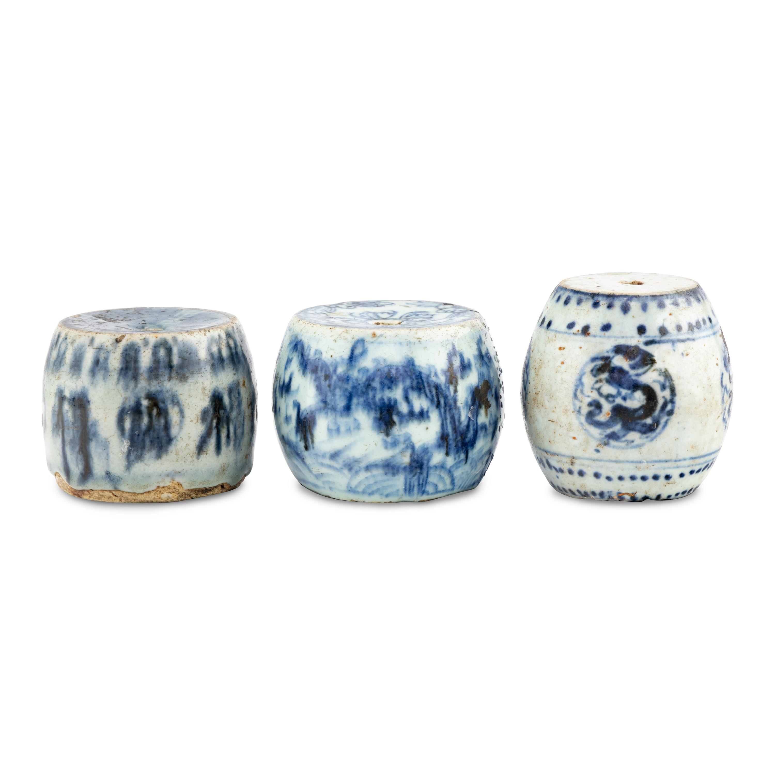 A Group of Chinese Porcelain Blue-and-White Tablewares