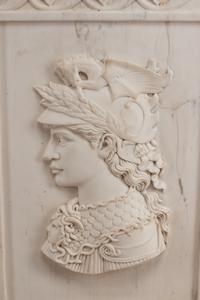 A Pair of Italian Marble and Bronze Mounted Profile Plaques