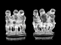 A Pair of Lalique Luxembourg Bookend Sculptures