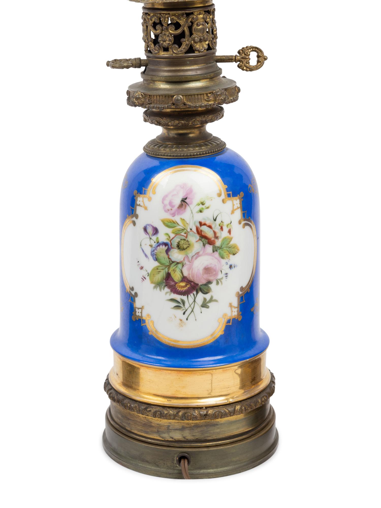 Two Pairs of French Porcelain Lamps