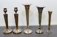 A Pair of American Silver Candlesticks Height of first 7 1/2 inches. — SECOND HALF 20TH CENTURY