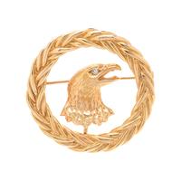 YELLOW GOLD EAGLE BROOCH