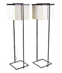 A Pair of Contemporary Metal Floor Lamps — 20TH CENTURY