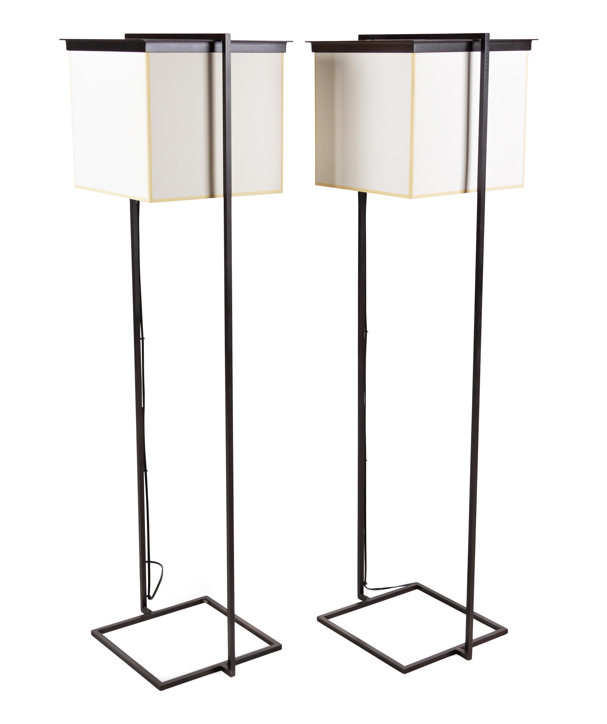 A Pair of Contemporary Metal Floor Lamps — 20TH CENTURY