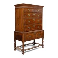A George III Oak Chest on Stand