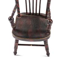 A Classical Paint Decorated Turned Child's Chair