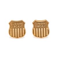 CARTIER, YELLOW GOLD 'UNION PACIFIC' CUFFLINKS