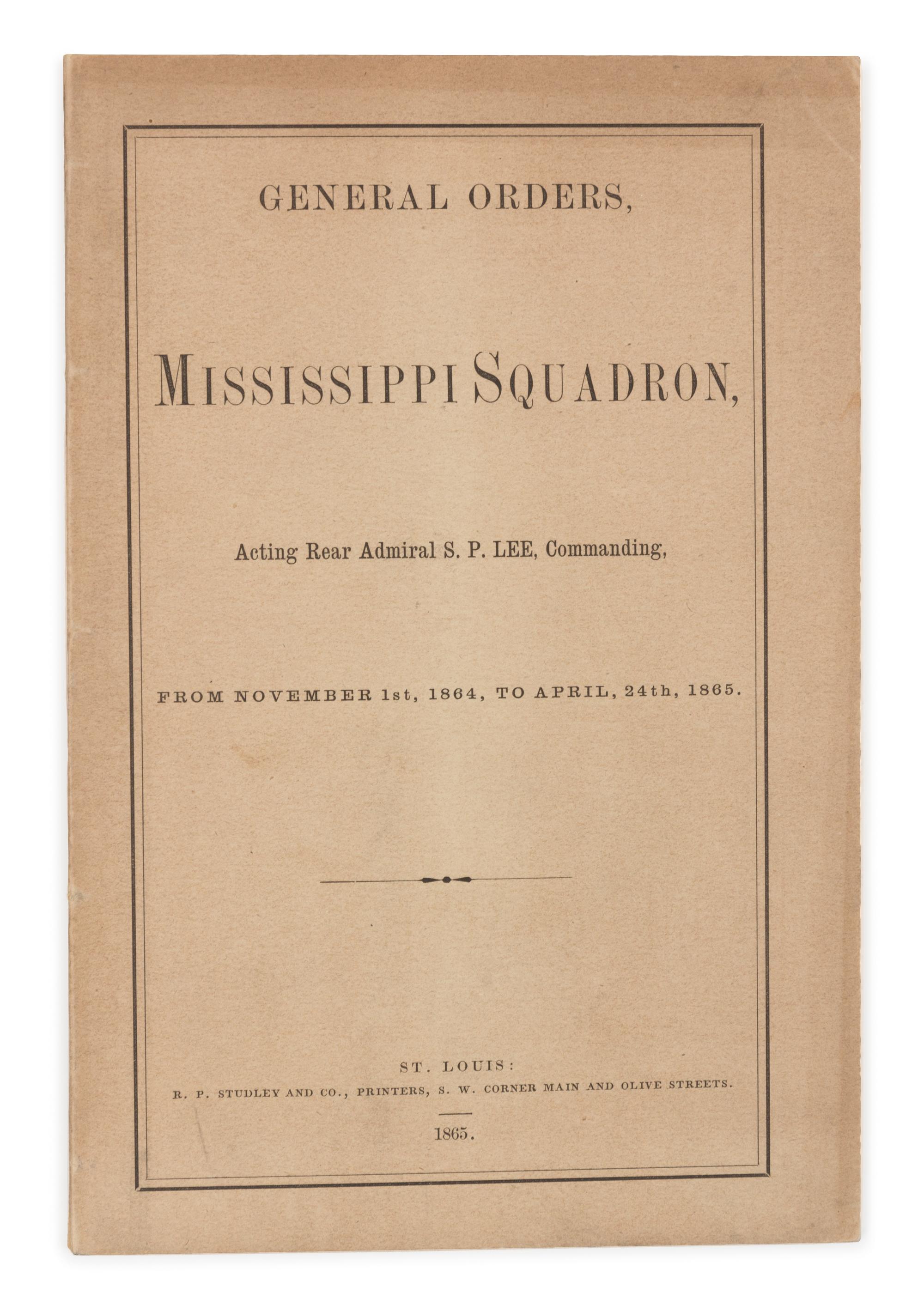 [GENERAL ORDERS - MISSISSIPPI RIVER SQUADRON]