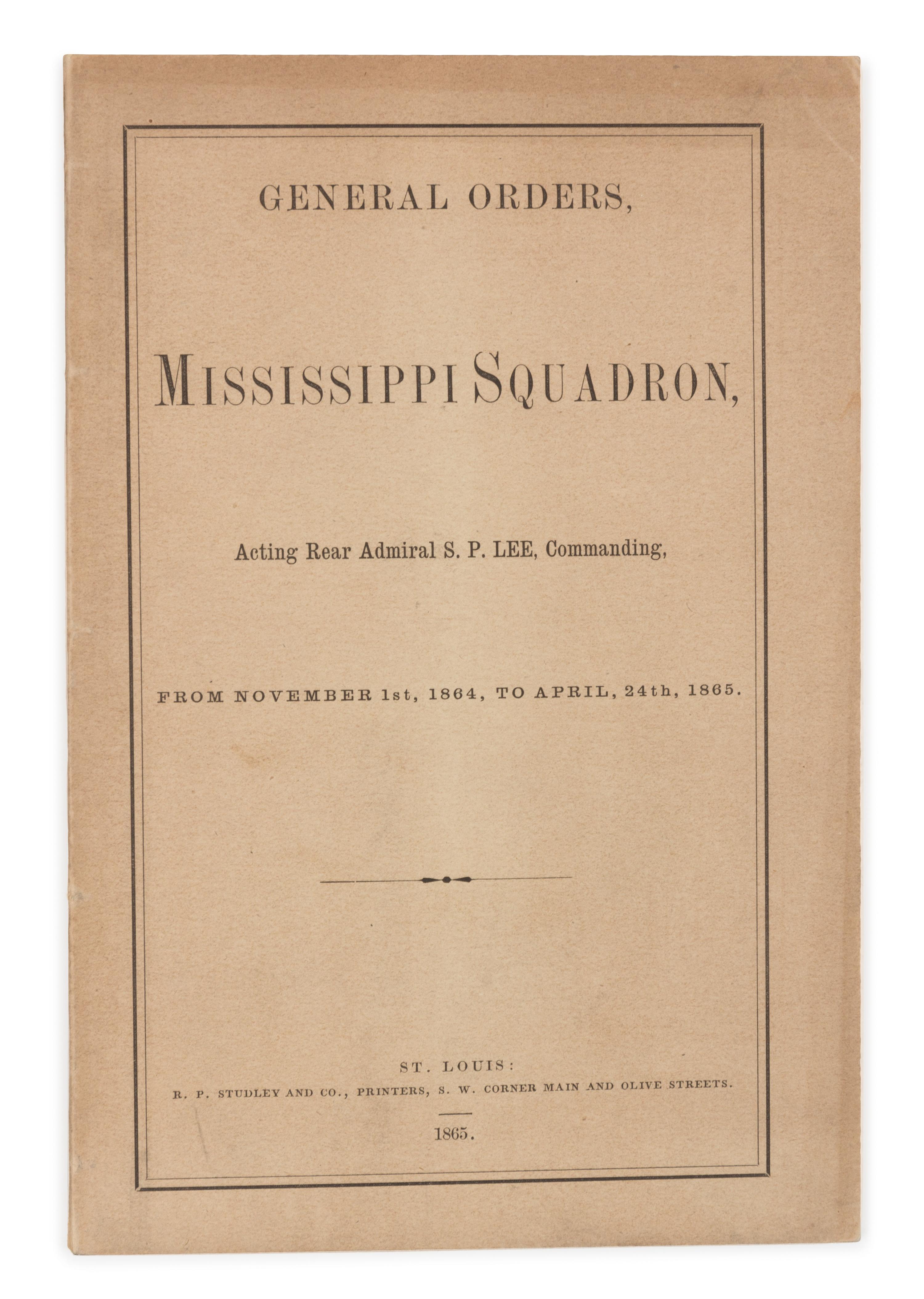 [GENERAL ORDERS - MISSISSIPPI RIVER SQUADRON]
