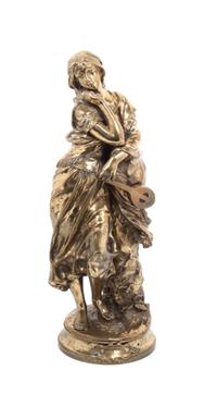 A French Gilt Bronze Figure Height 21 1/2 inches. — AFTER ADRIEN ETIENNE GAUDEZ (1845-1902)