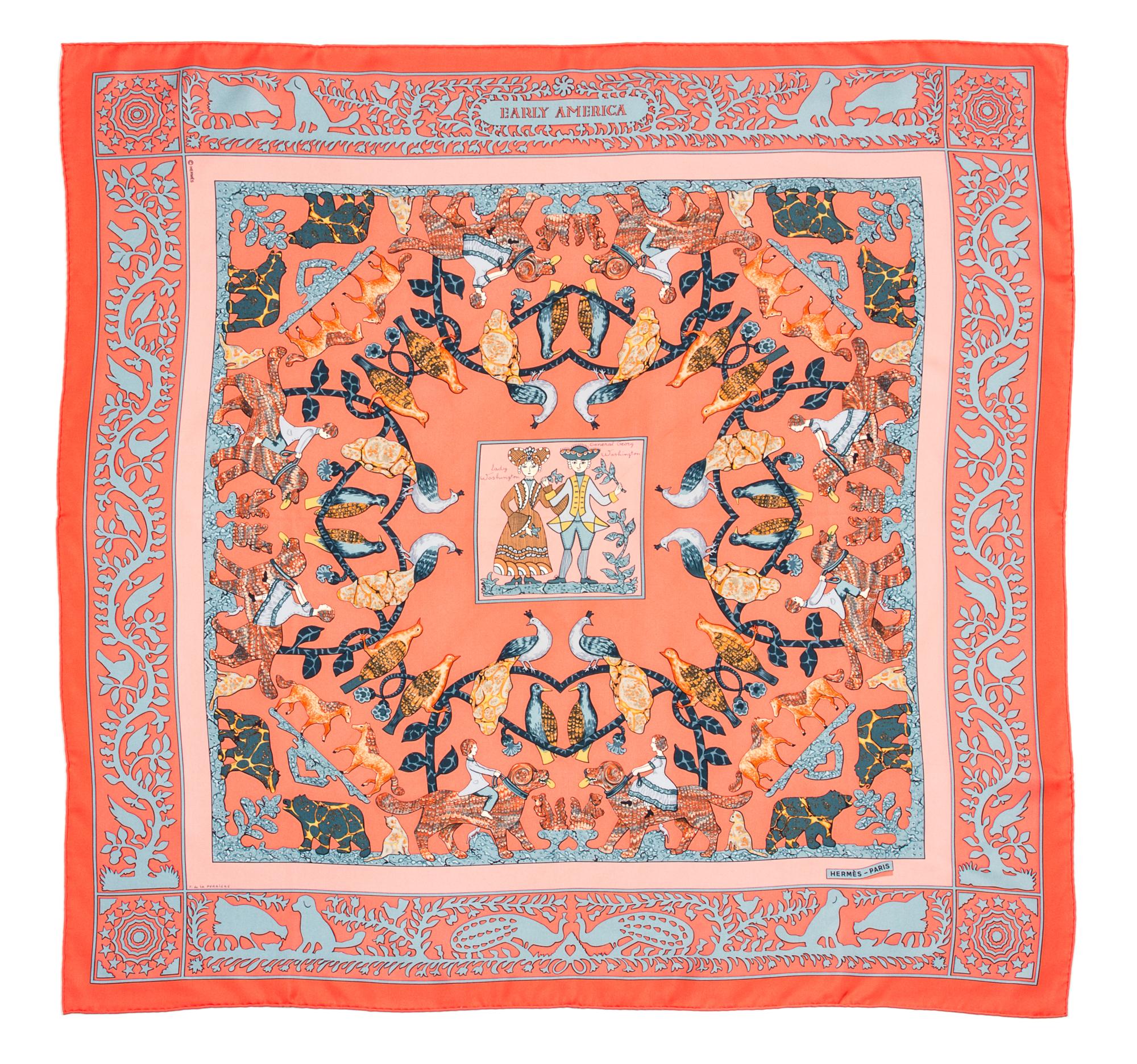 An Hermes 90cm Silk Scarf, 36"x36".