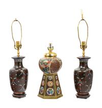 Six Japanese Cloisonné Enameled Vases