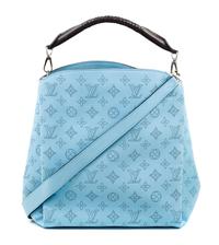 A Louis Vuitton Blue Selene Cross Body Satchel, 11" x 12" x 7"; Handle drop: 4"; Strap drop: 18".