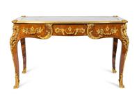 A Fine Louis XV Style Ormolu-Mounted Kingwood and Tulipwood Bureau Plat — SECOND HALF 19TH CENTURY