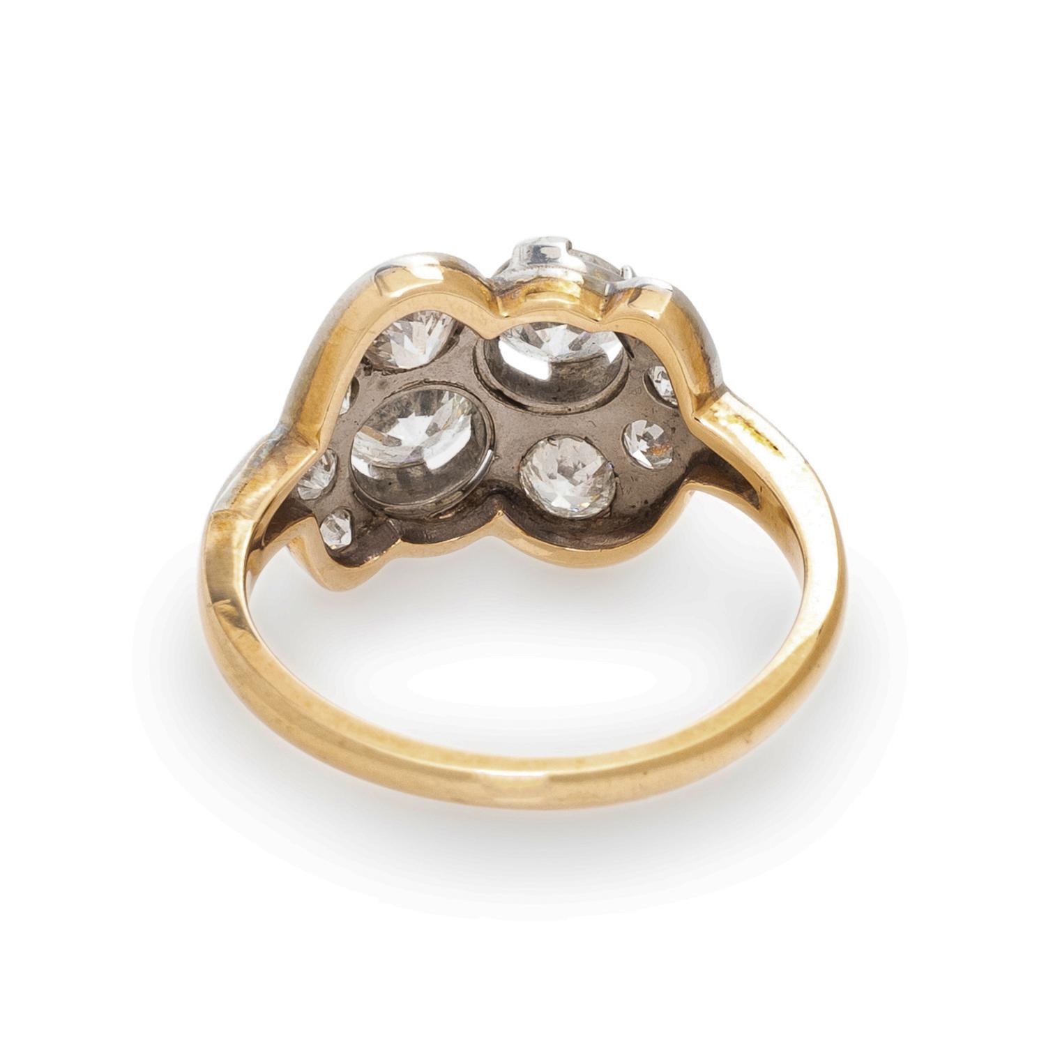 BICOLOR GOLD AND DIAMOND RING