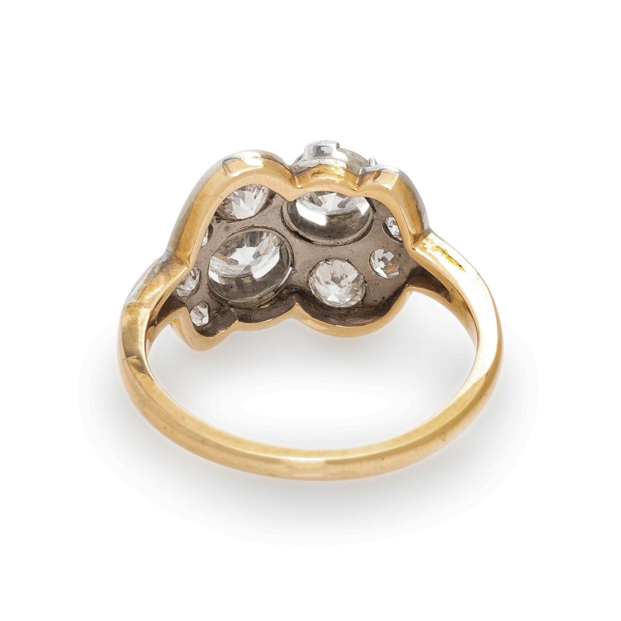BICOLOR GOLD AND DIAMOND RING