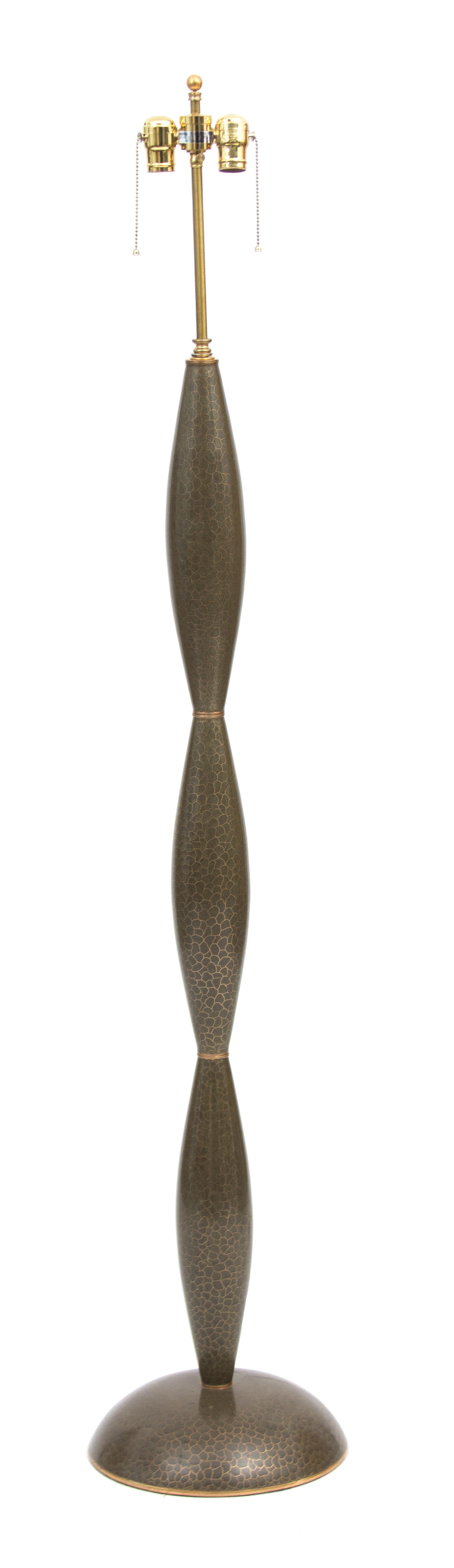 A Robert Kuo Green Cloisonné Floor Lamp Height 63 inches. — 20TH CENTURY