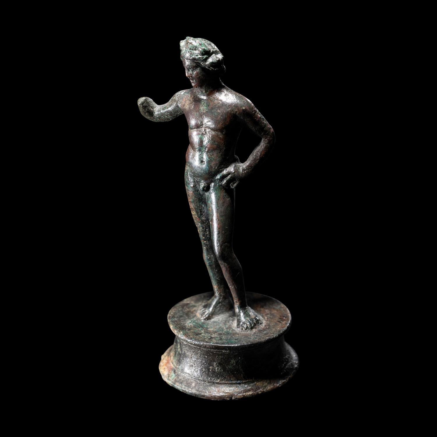 A Roman Bronze Statuette of Apollo