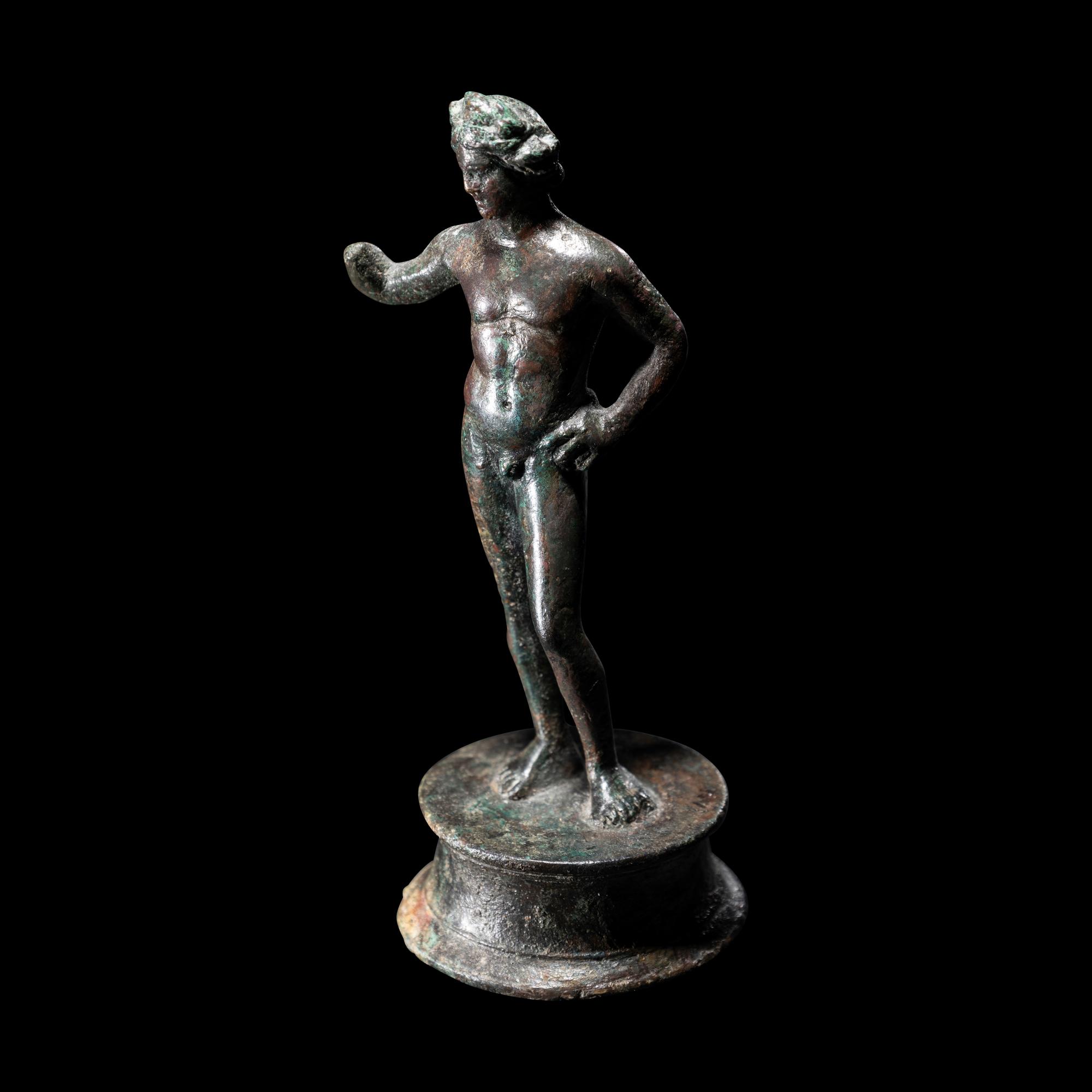 A Roman Bronze Statuette of Apollo