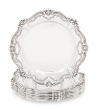 A Set of Twelve American Silver Bread Plates