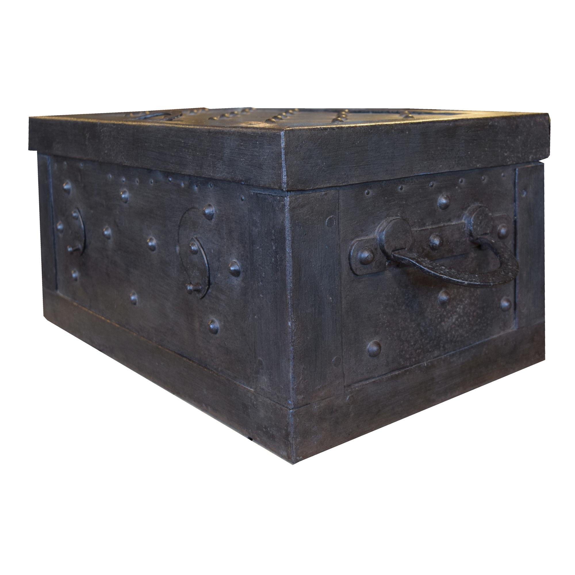 An Iron Lockbox 19.5" W x 12" D x 10" H — Italy