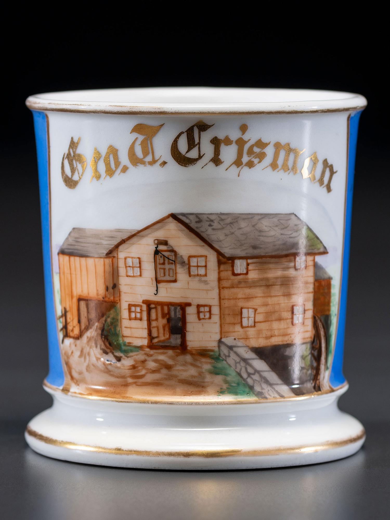 A Mill Operator's Porcelain Occupational Shaving Mug