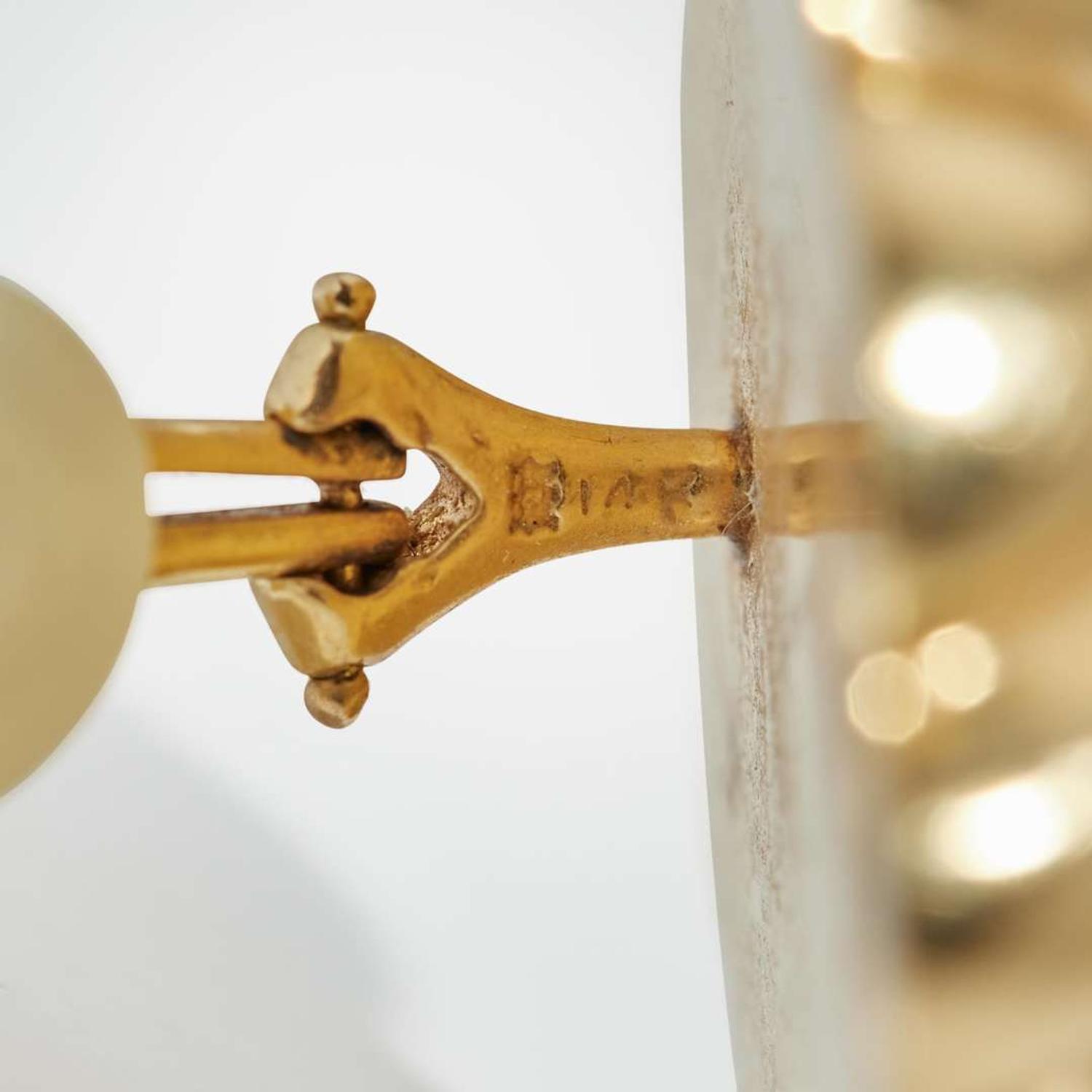 A Collection of 14K Yellow Gold Ear Clips