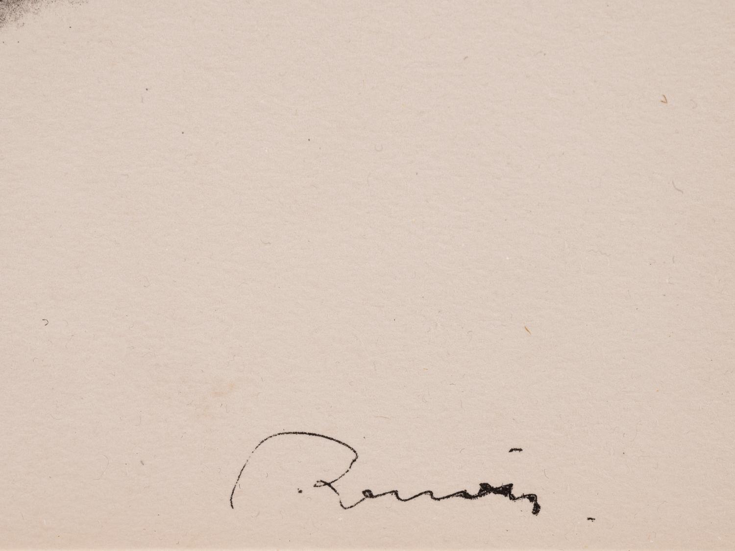Claude Renoir, La Tête Baisée (from L'Album des Douze Lithographies Originales de Pierre-Auguste Renoir)