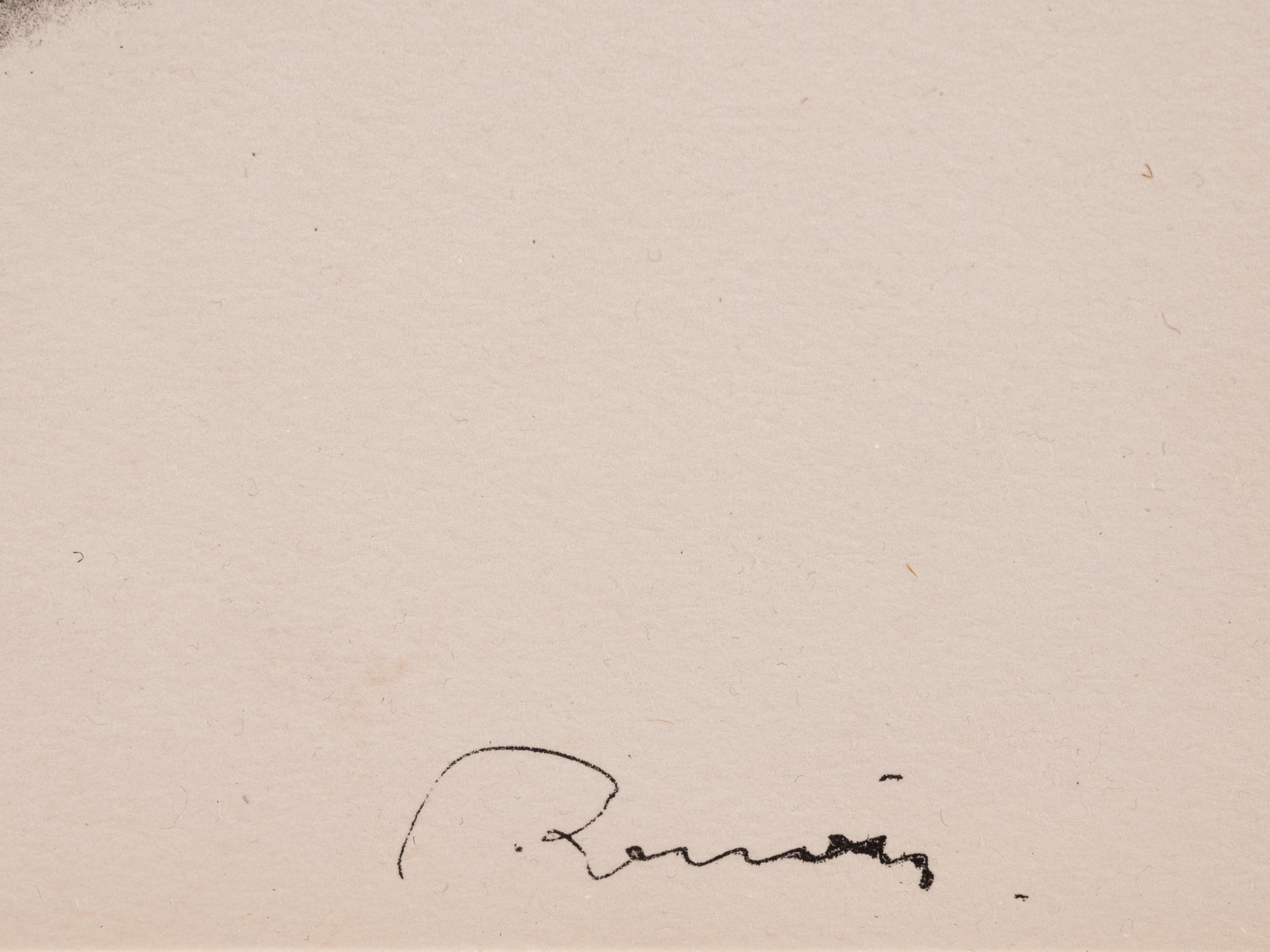 Claude Renoir, La Tête Baisée (from L'Album des Douze Lithographies Originales de Pierre-Auguste Renoir)