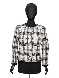 Chanel, Black & White Fantasy Tweed Cardigan Jacket