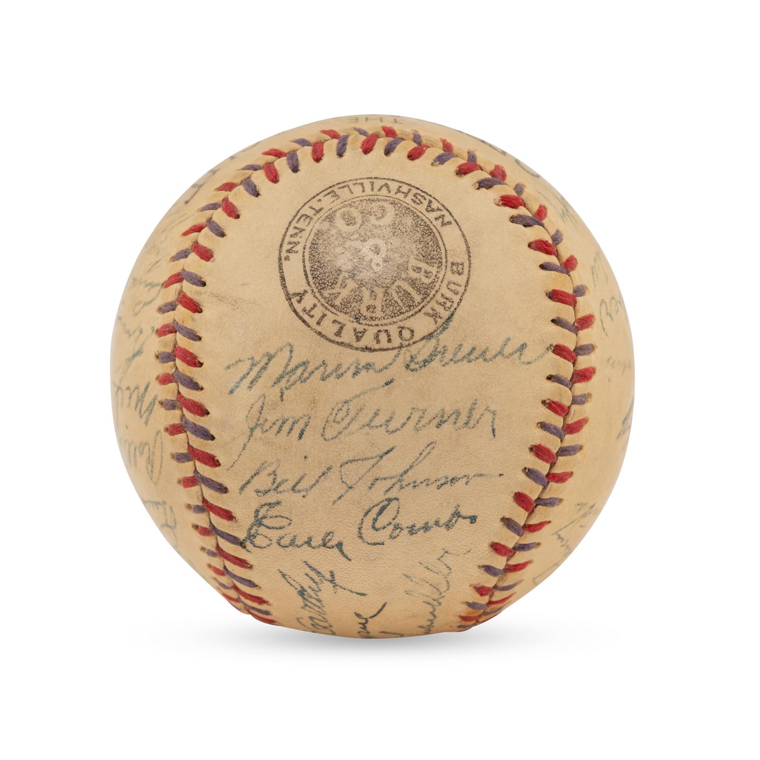 A 1943 New York Yankees Team Signed Autograph Baseball (Beckett Authentication Services Letter of Authenticity)
