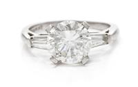 A Platinum and Diamond Ring, 3.40 dwts.