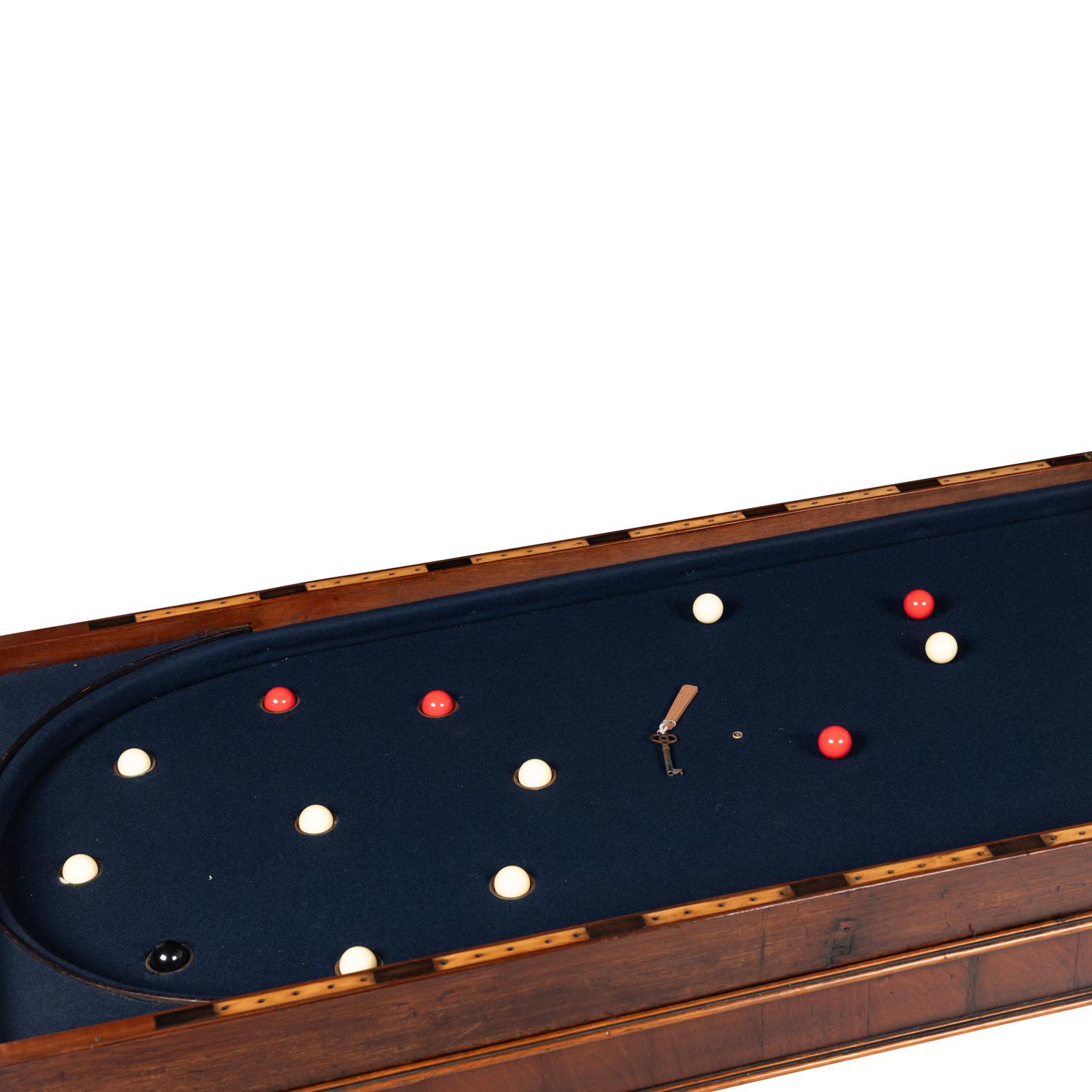 An English Mahogany and Gilt Bronze Mounted Bagatelle Table