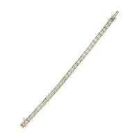 Diamond and Platinum Line Bracelet